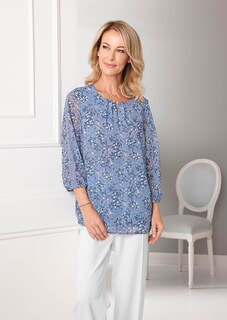Chiffonbluse mit farbbrillantem Druck thumbnail 7
