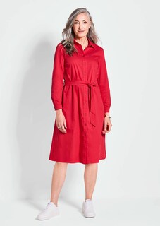 Hemdblusenkleid mit Bindegürtel thumbnail 1