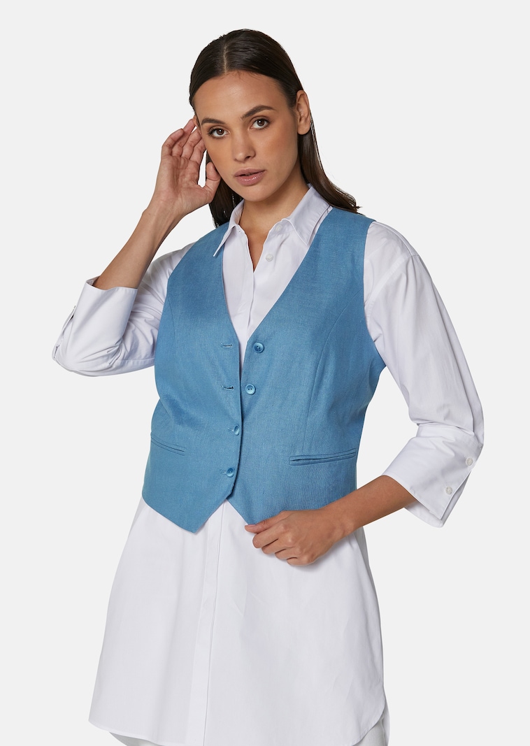 Gilet sans manches. Pur lin