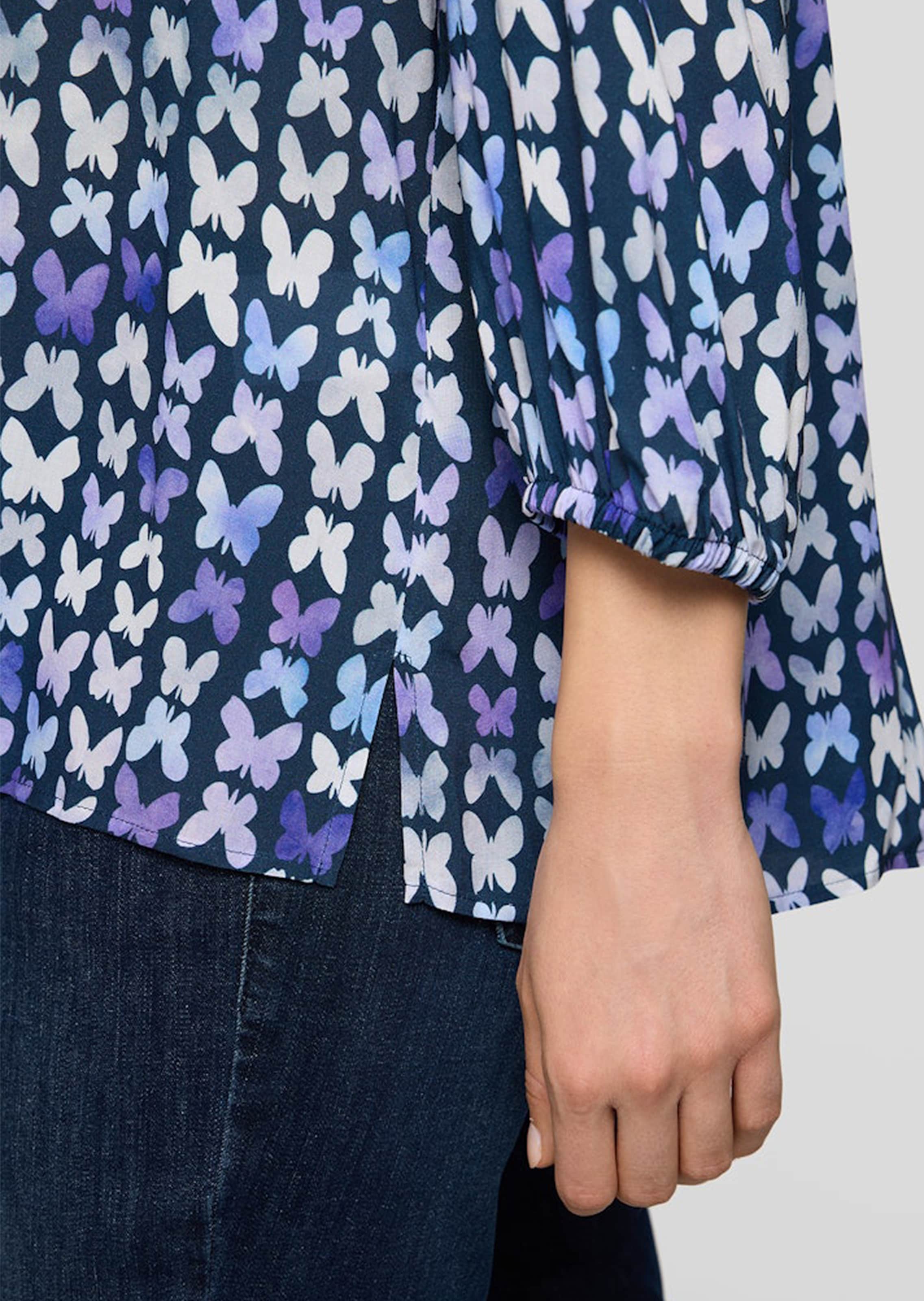 Overslagblouse van zuivere viscose thumbnail 5
