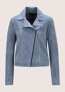 Kurze Bikerjacke aus softem Ziegenvelours thumbnail 7