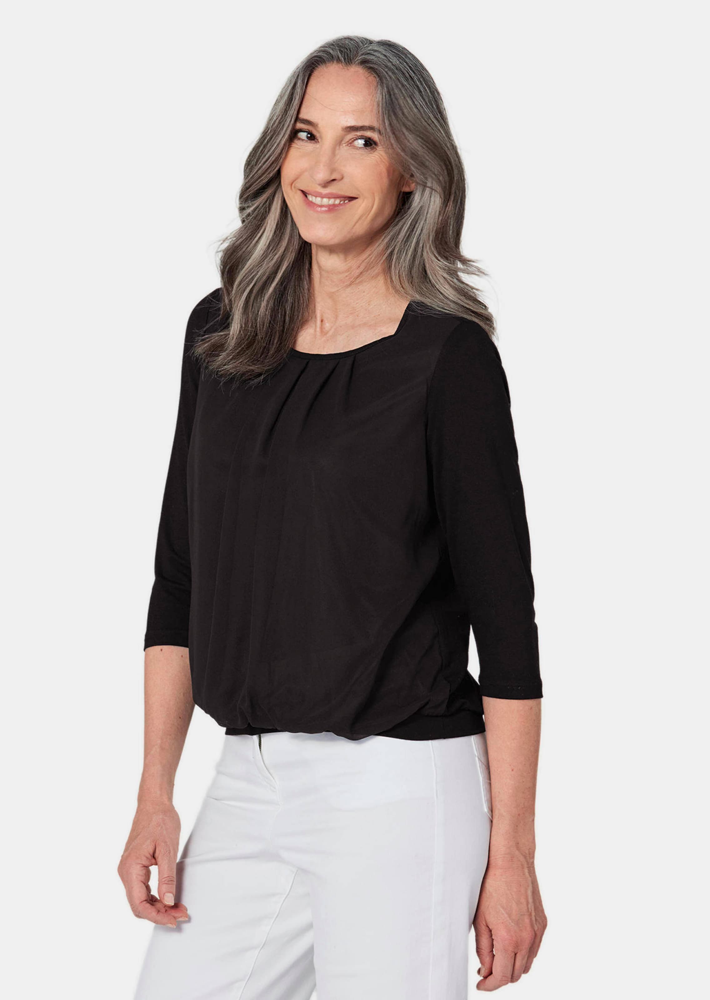 Verzorgd shirt in elegante blouselook