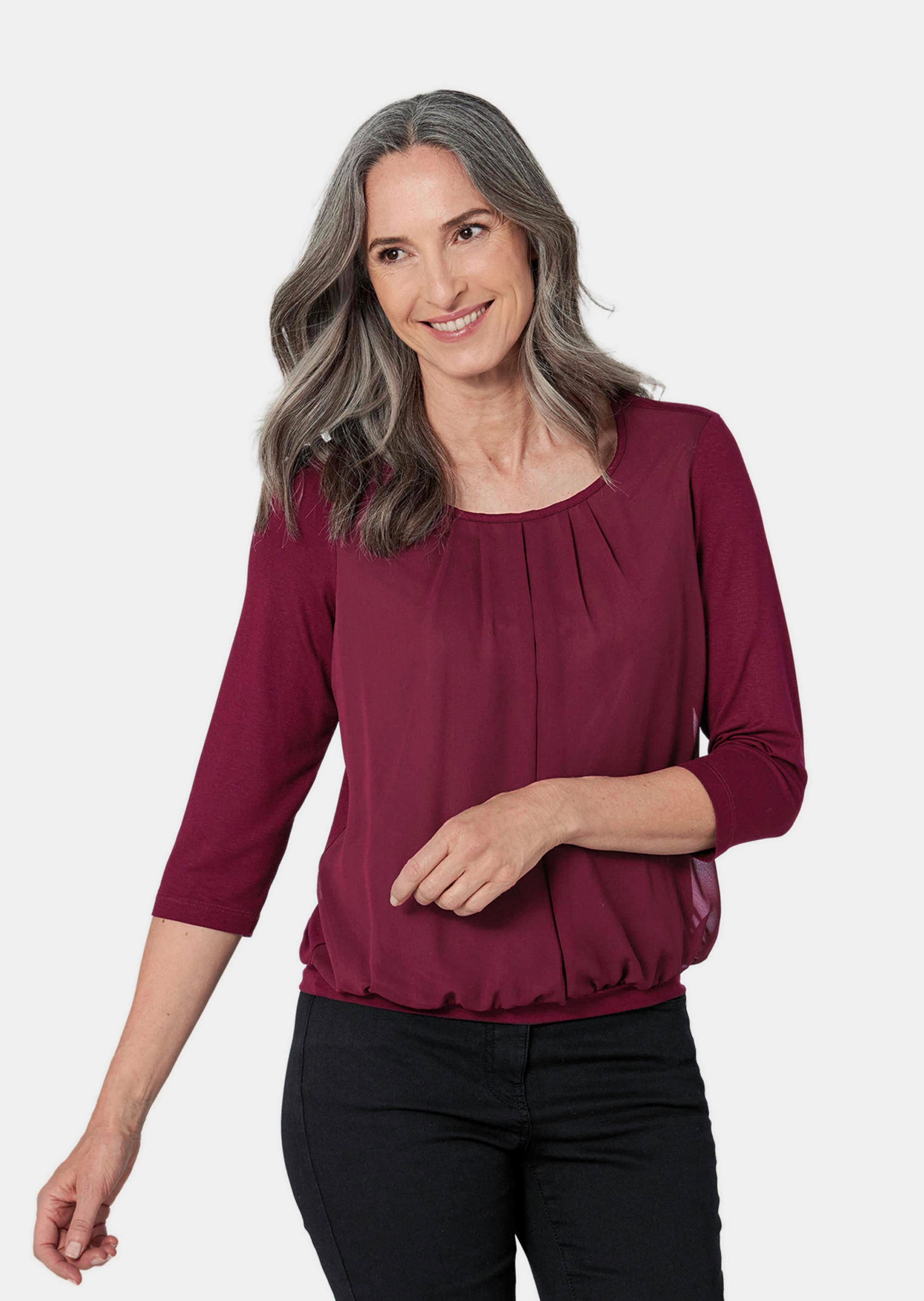 Verzorgd shirt in elegante blouselook