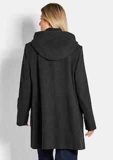 Klassieke duffelse coat van de fijnste mix met wol thumbnail 3