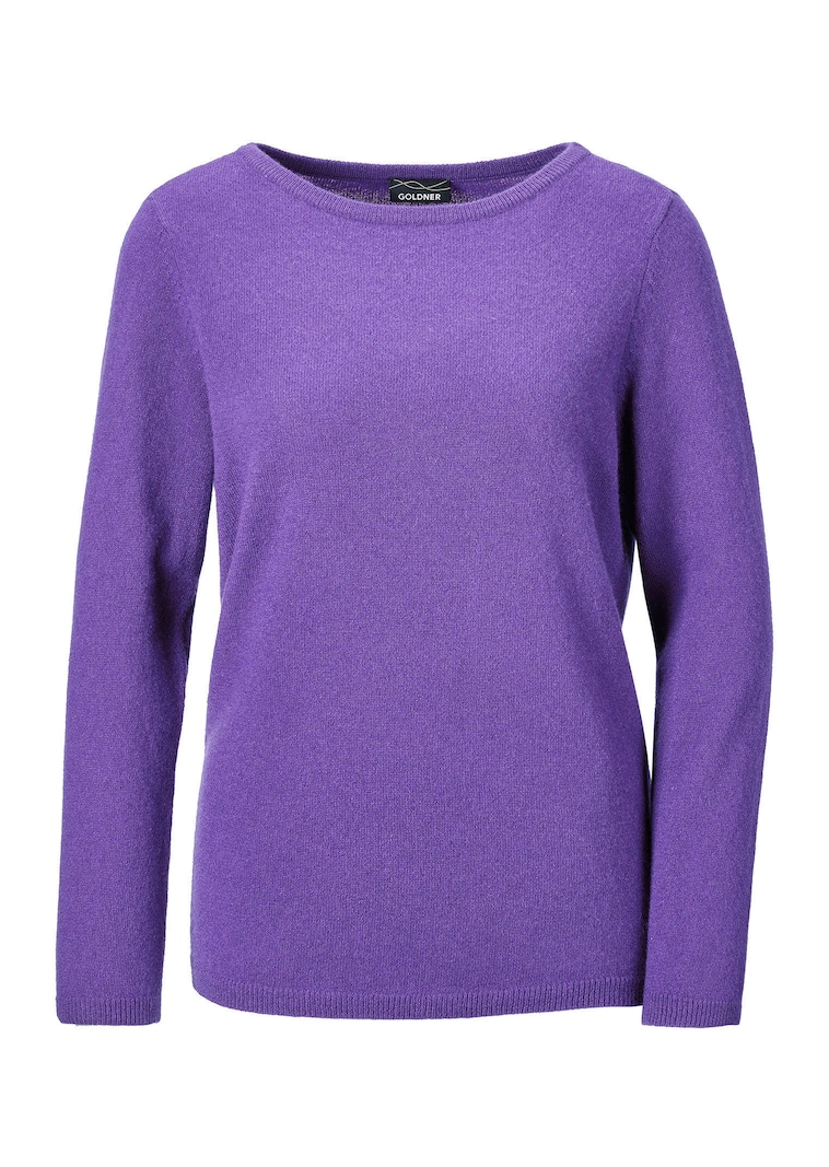 Kaschmirpullover mit U-Boot Ausschnitt