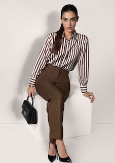 Katoenen blouse met strepen thumbnail 5