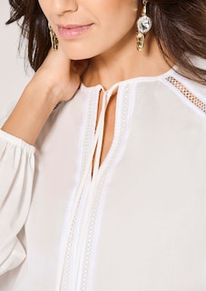 Rundhals-Bluse mit Spitze thumbnail 6