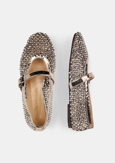 Ballerinas aus Netz mit Schmucksteinen thumbnail 2