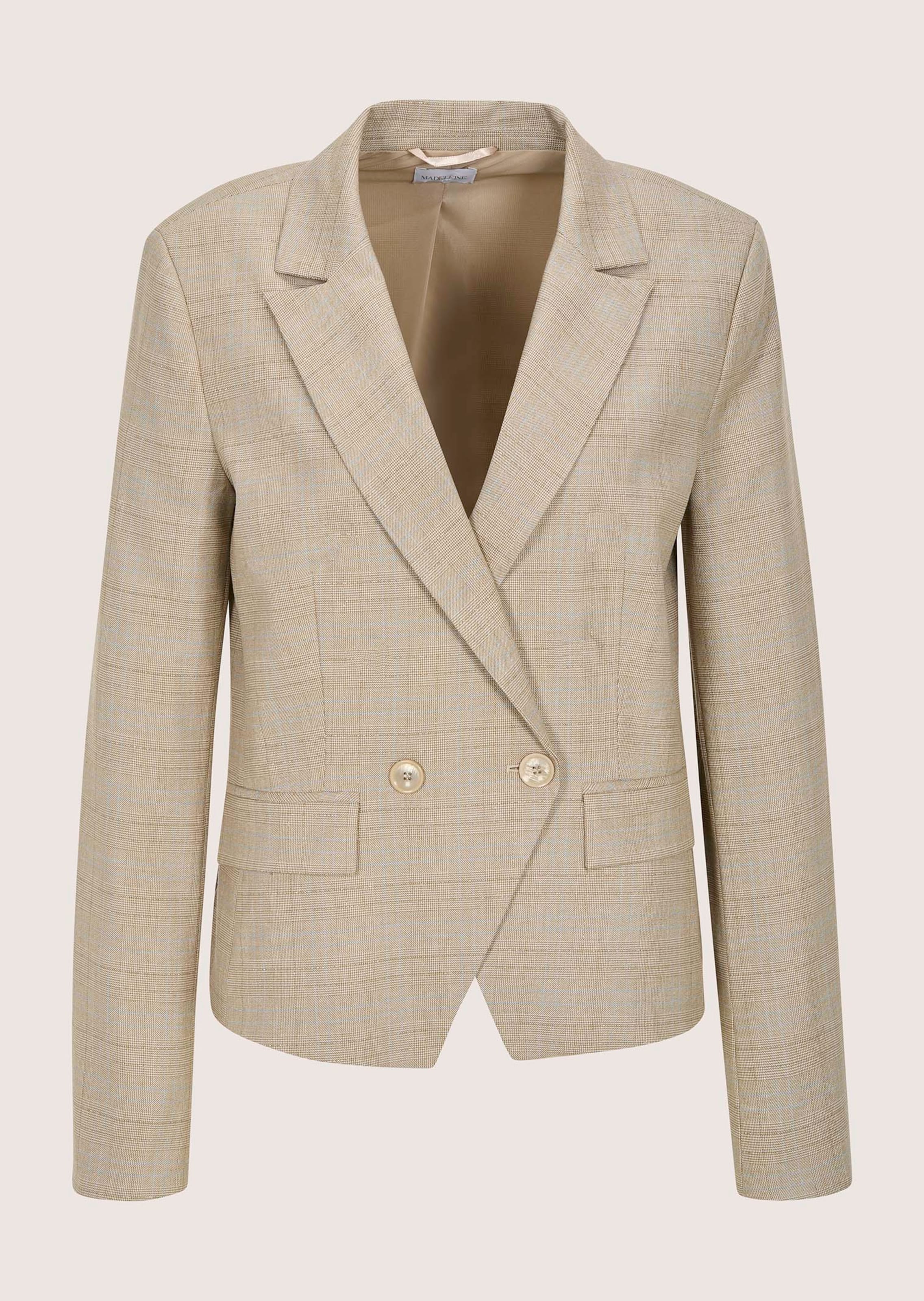 Glencheck-Blazer mit Effektgarn