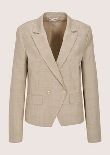 Glencheck-Blazer mit Effektgarn thumbnail 7