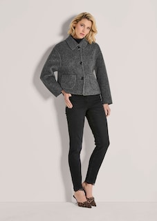 Doubleface-Jacke mit Fischgratmuster thumbnail 3