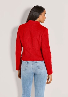 Kurzer Jersey-Blazer mit Zopfmuster thumbnail 4