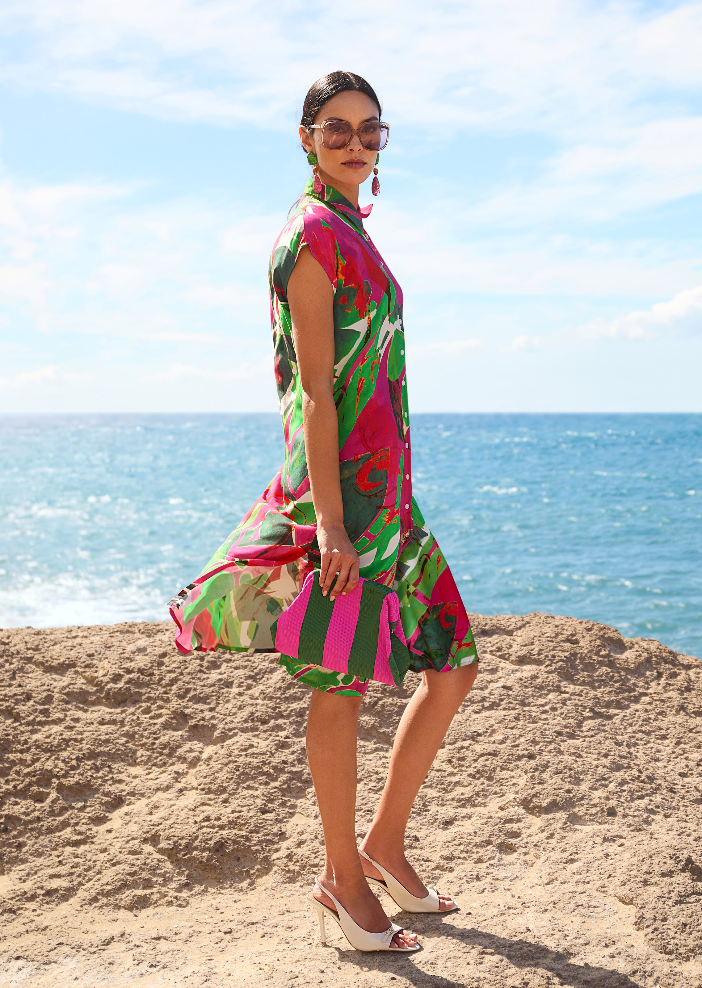 Blusenkleid aus softer Viskose