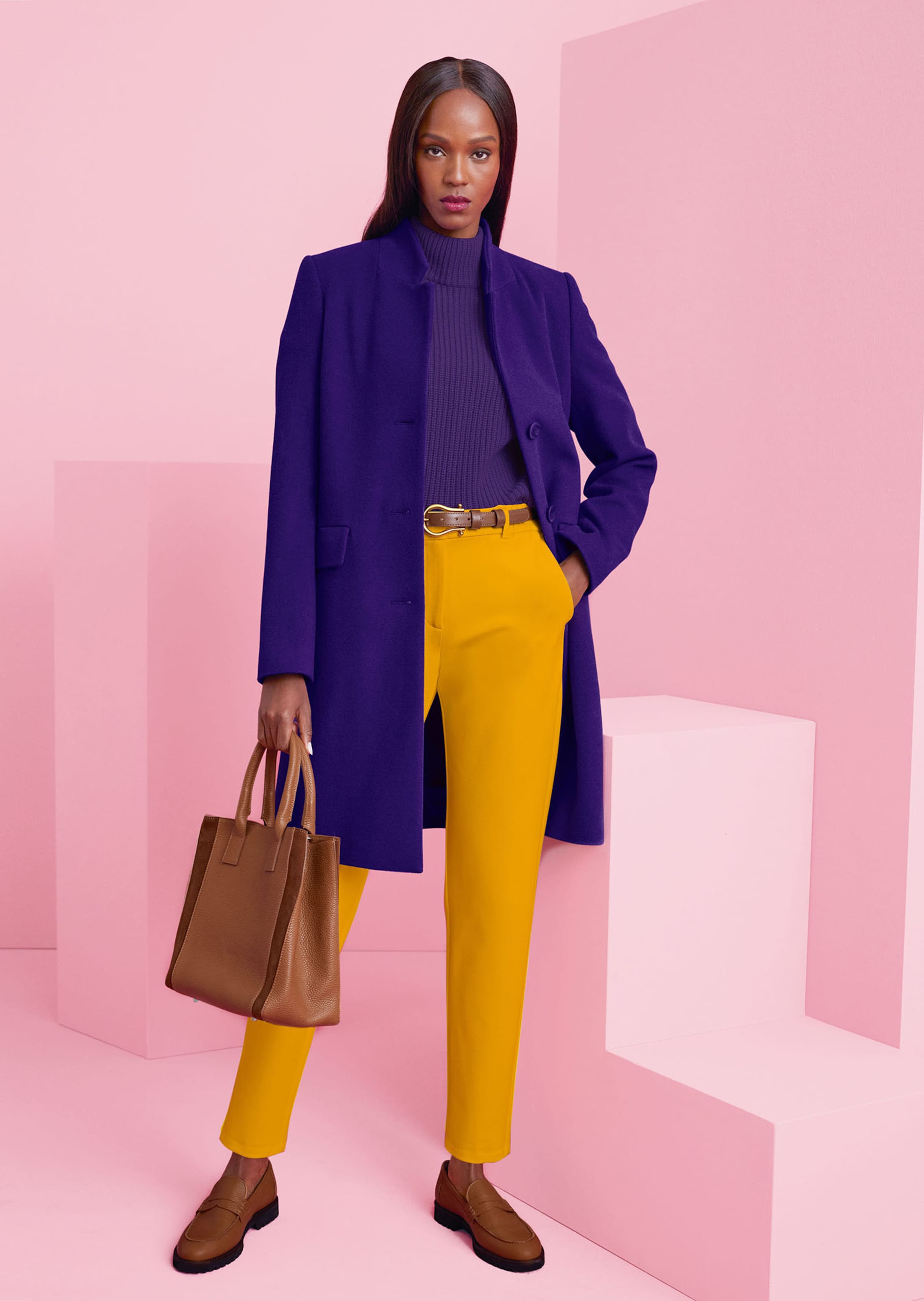 High-quality wool blend coat
