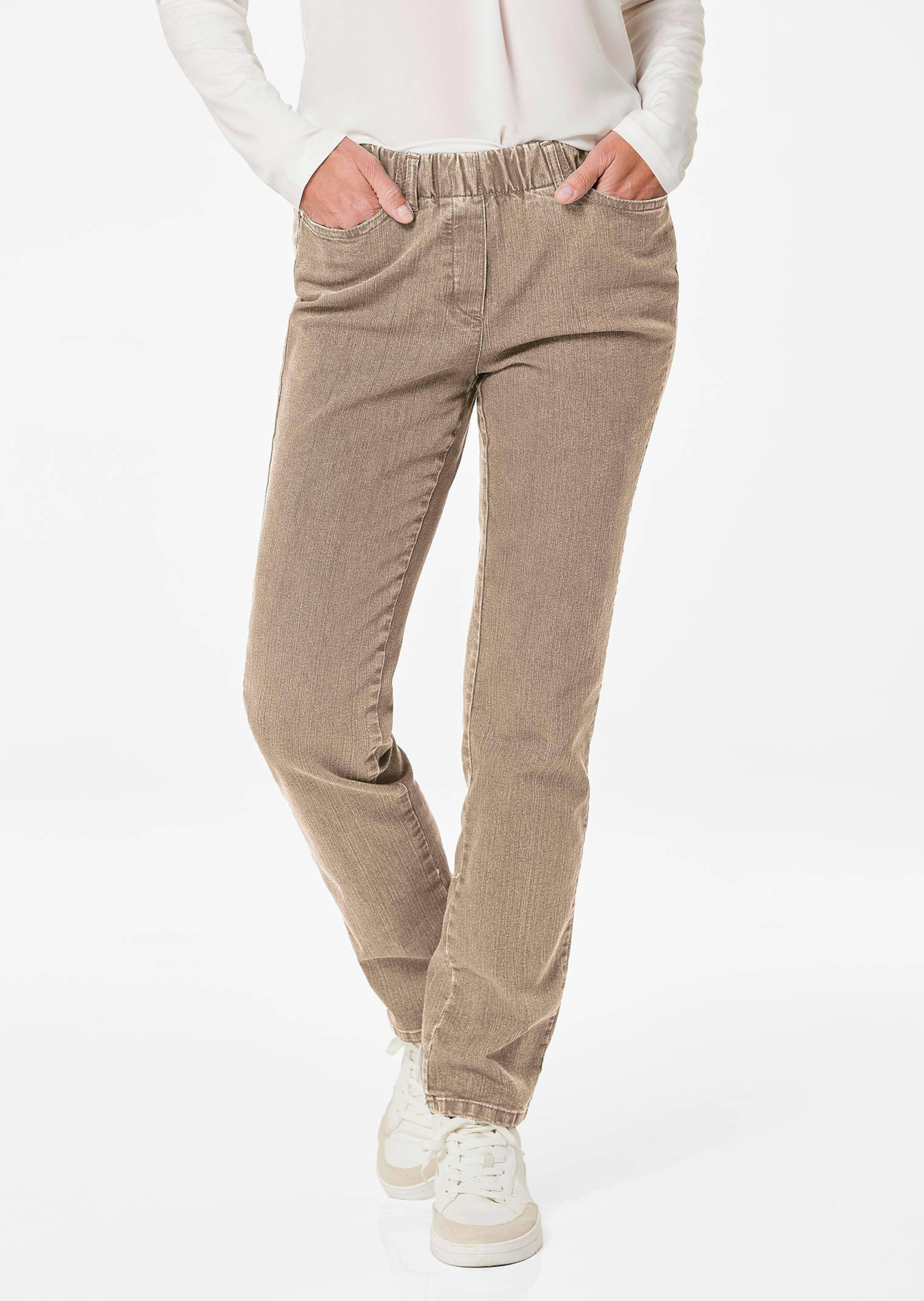 Klassieke jeans CARLA met elastische tailleband