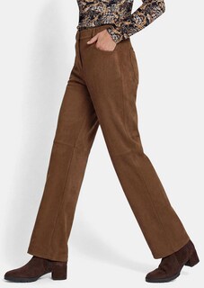 Ausgestellte Hose VERA in Veloursleder-Optik thumbnail 4