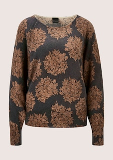 Kaschmirpullover mit floralem Allover-Print thumbnail 7