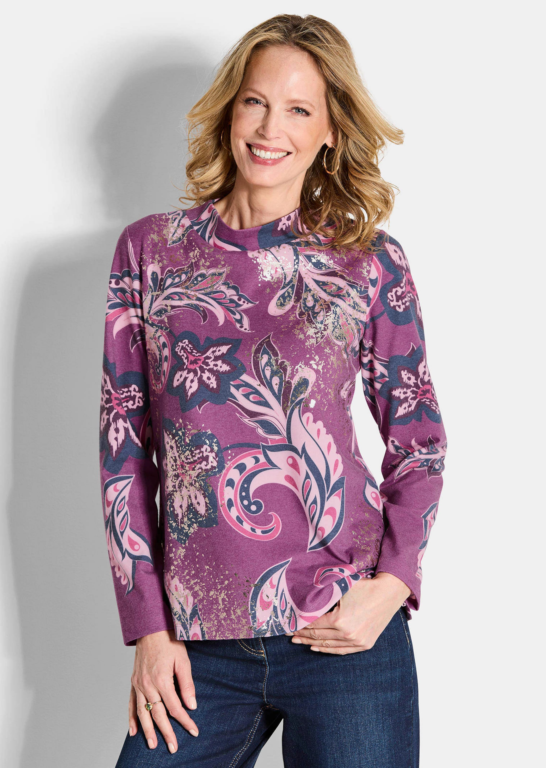 Sweat-shirt avec motif cachemire