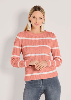 Strickpullover mit Zopfmuster thumbnail 1