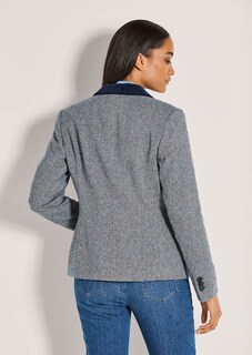 Blazer mit Samt-Akzenten thumbnail 4