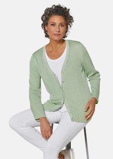 Onderhoudsarm tricot jasje met hoogwaardige ribstructuur thumbnail 4