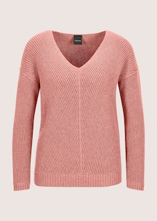 Long-sleeved jumper with a V-neck thumbnail 7