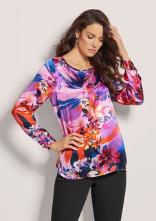 Seidenbluse mit Floral-Druck thumbnail 2