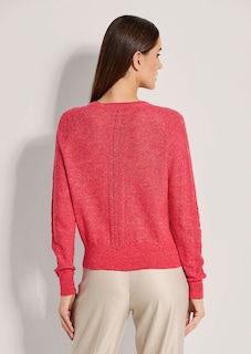 V-Pullover mit Pointelle-Muster thumbnail 4