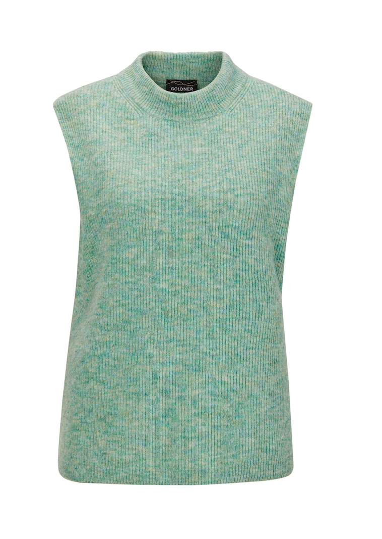 Ribpullover met opstaande kraag
