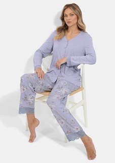 Pyjama avec détails en dentelle thumbnail 3
