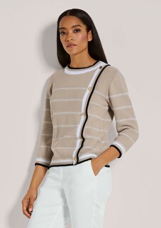 Rundhals-Pullover mit Streifen thumbnail 2
