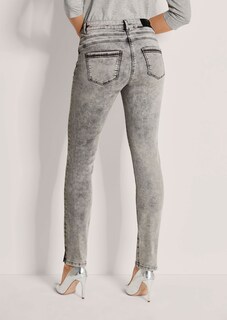 Schmale Jeans mit Strass und Stickerei thumbnail 4