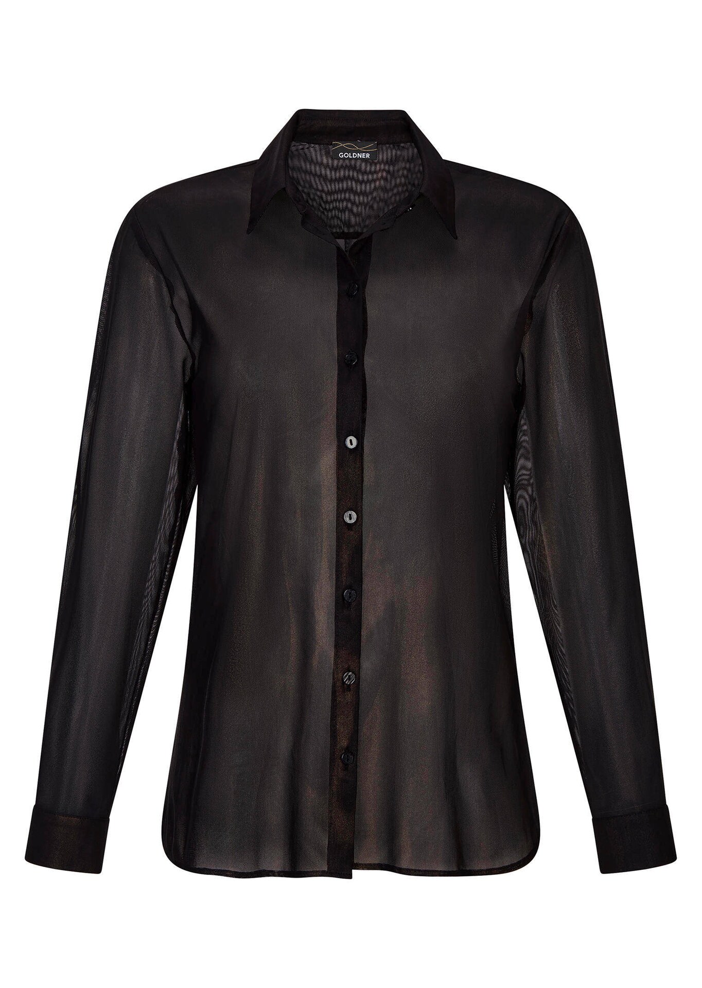 Chemisier en voile mi-transparent