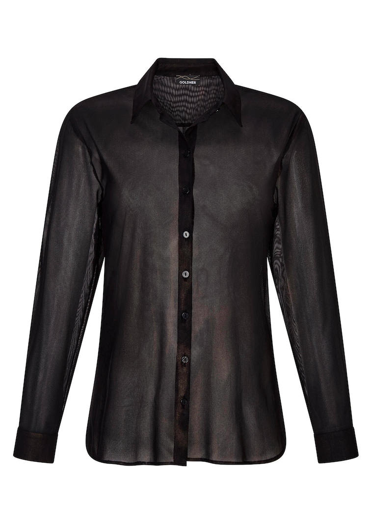 Bluse aus semitransparentem Mesh