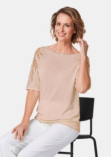 Pull avec empiècements en dentelle et pierres scintillantes thumbnail 4
