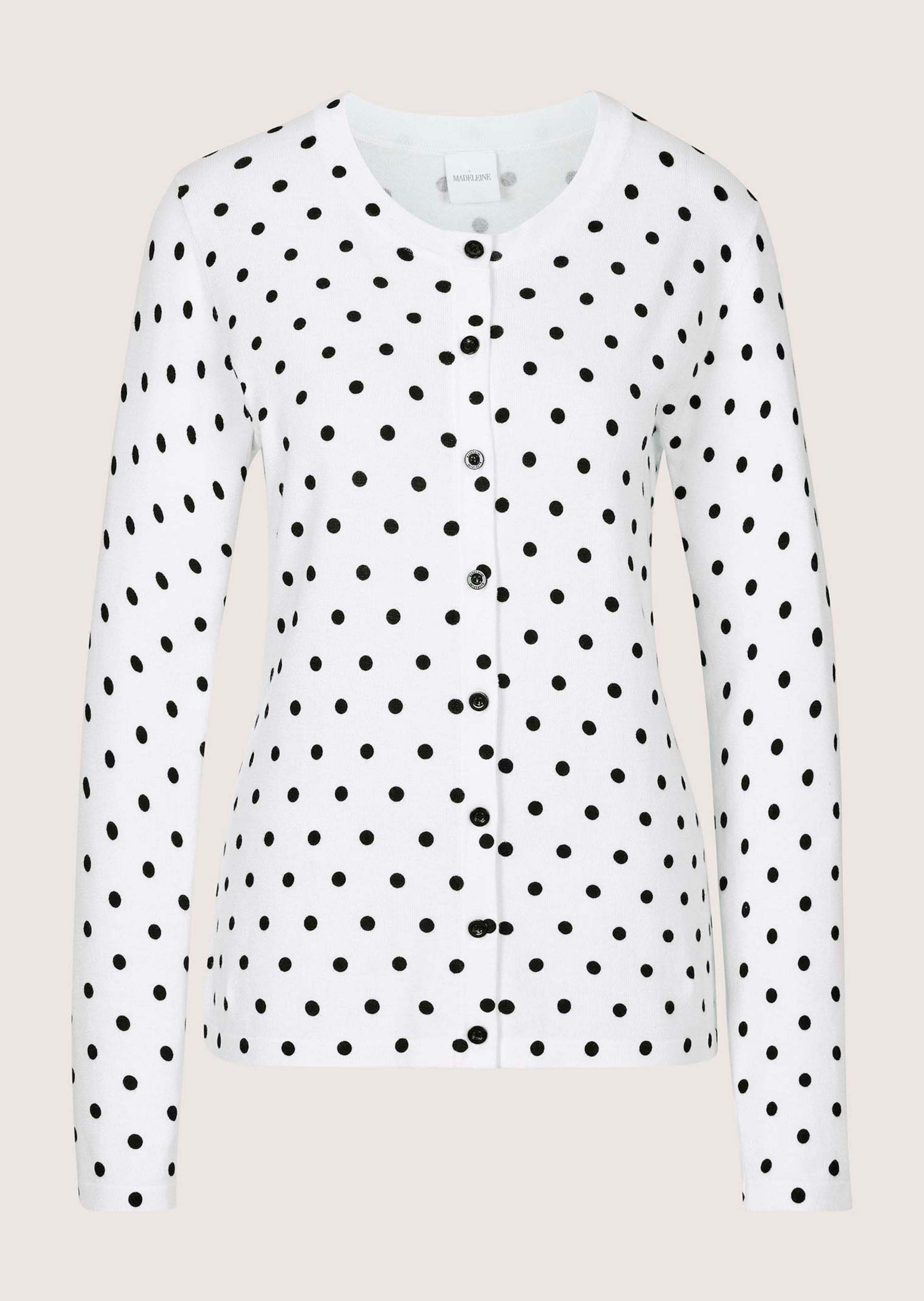 Strickjacke mit Pünktchenprint