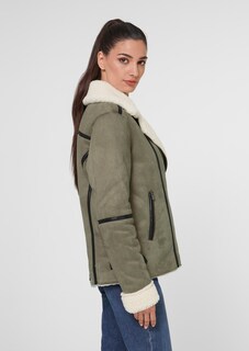 Webpelzjacke im Biker-Stil thumbnail 5