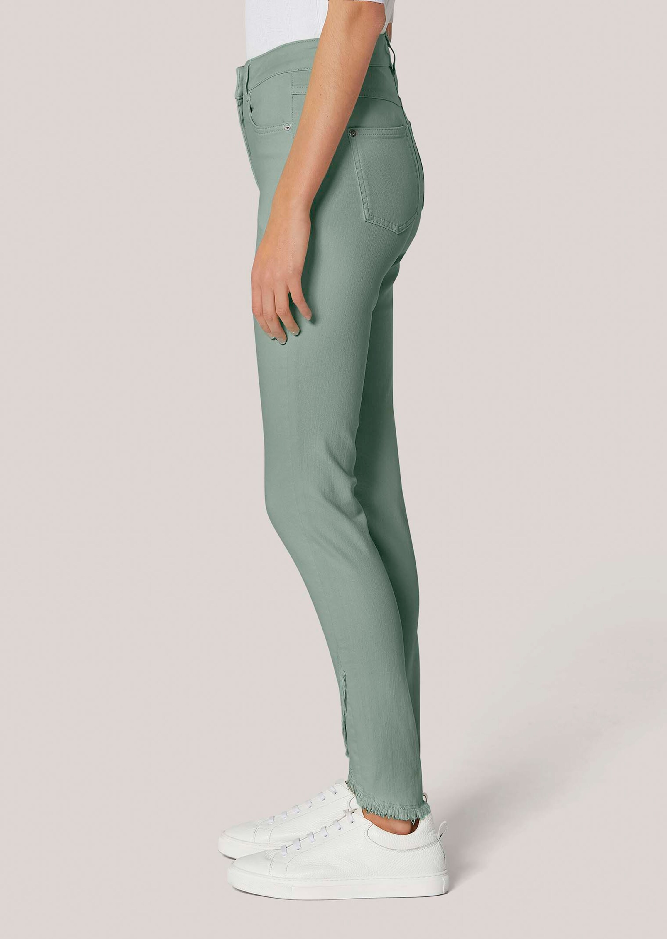 Slim-fit jeans with frayed hem thumbnail 5