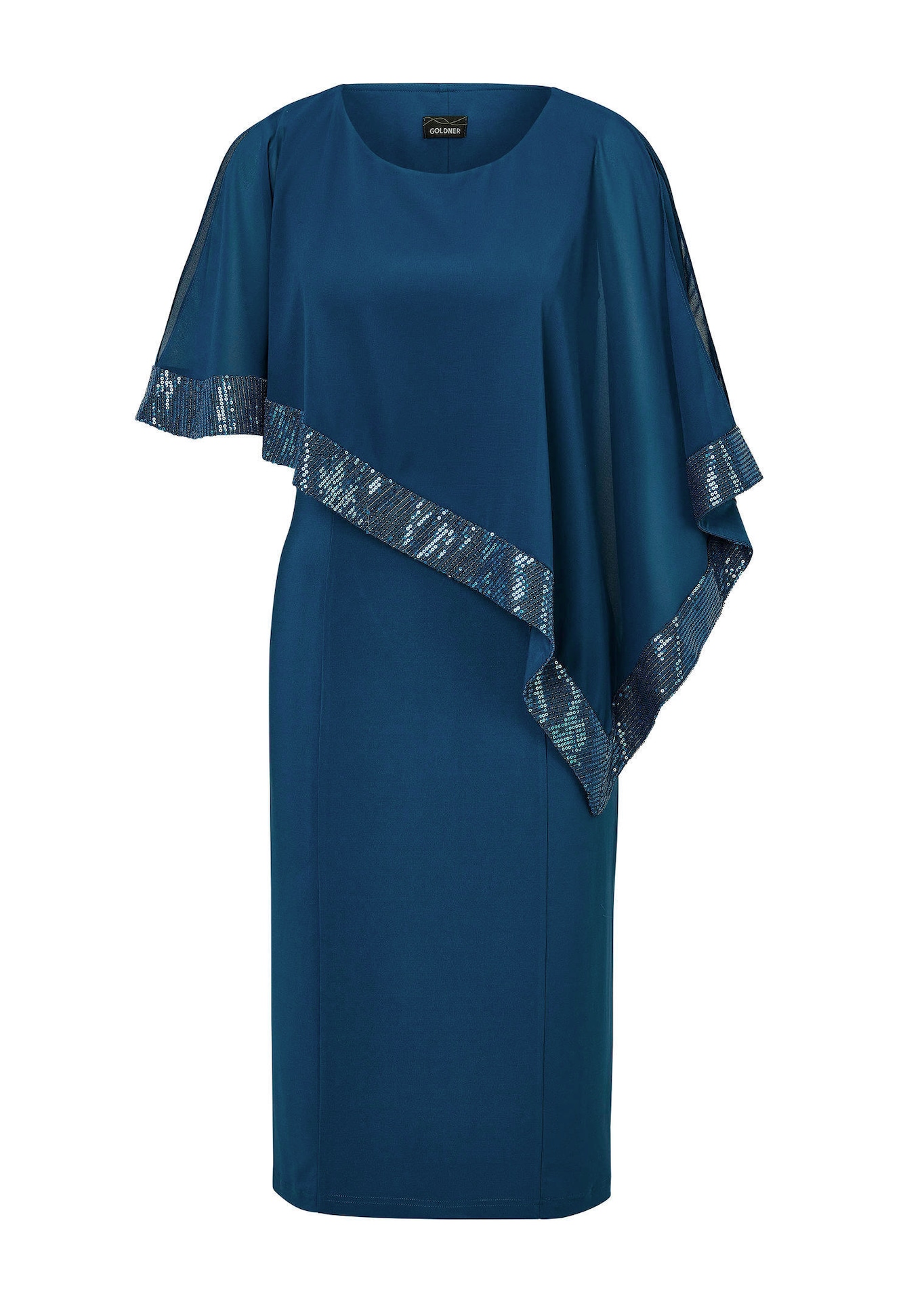 Kleid mit raffiniertem Chiffonüberwurf