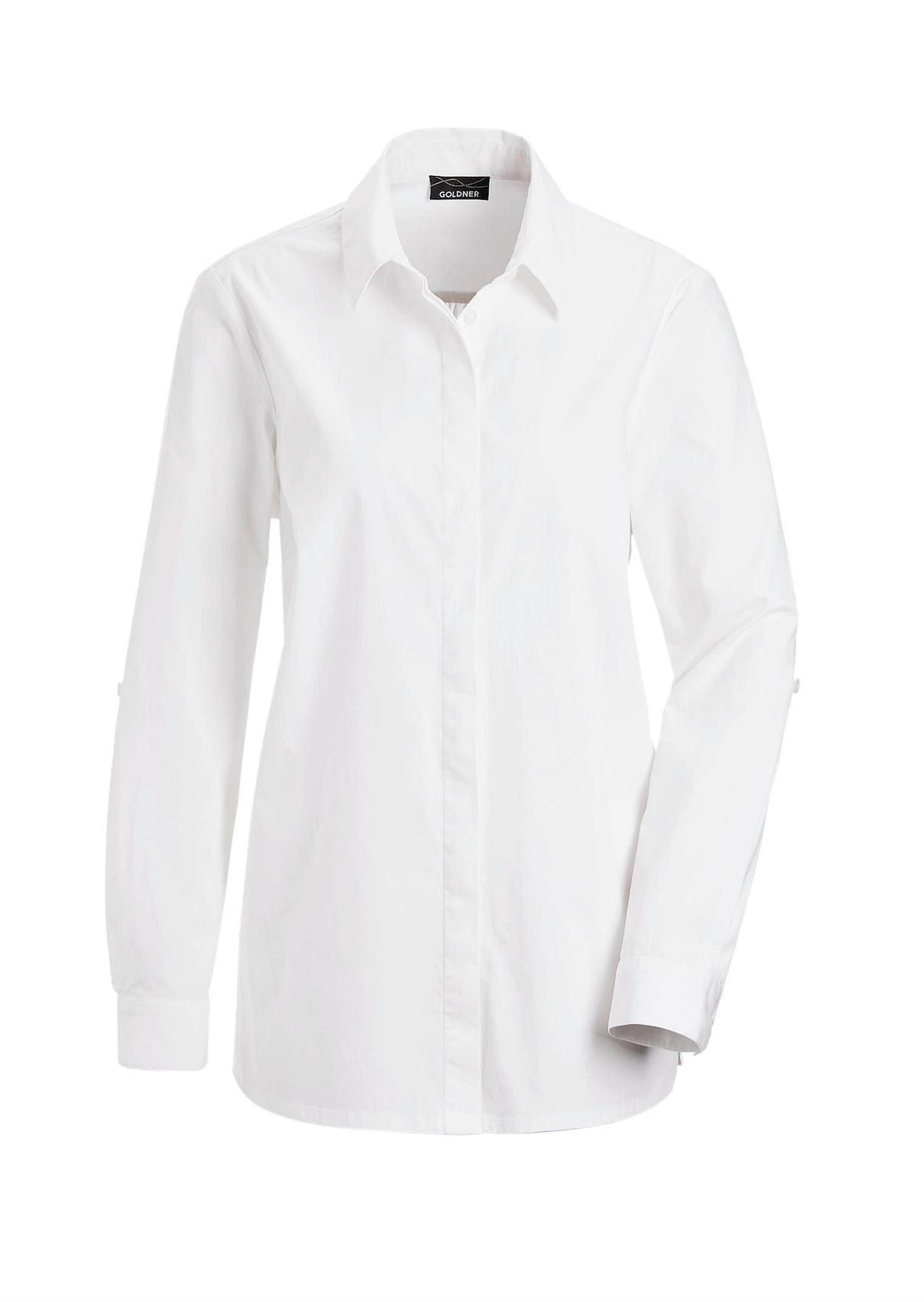 Klassische Bluse mit Krempelfunktion