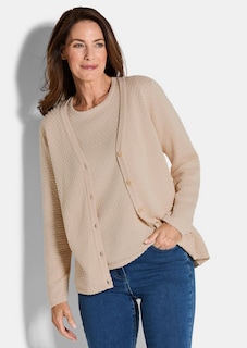 Veste en tricot avec motif à pois thumbnail 1