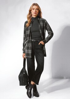 7/8-Jeans mit Fransensaum in Culotte-Form thumbnail 1
