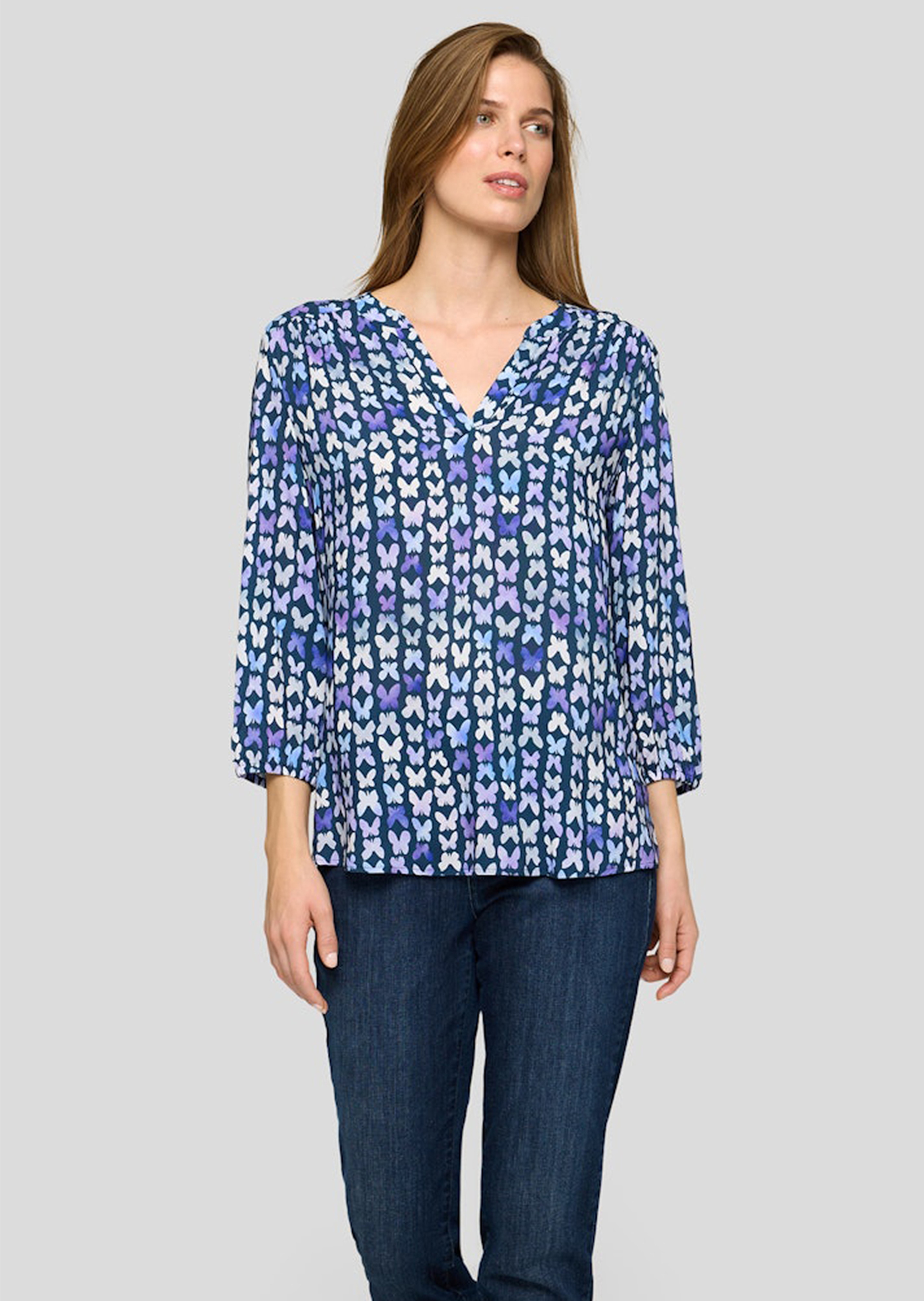 Blouse à enfiler en pure viscose légère et flottante