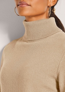 Cashmere roll neck jumper thumbnail 6
