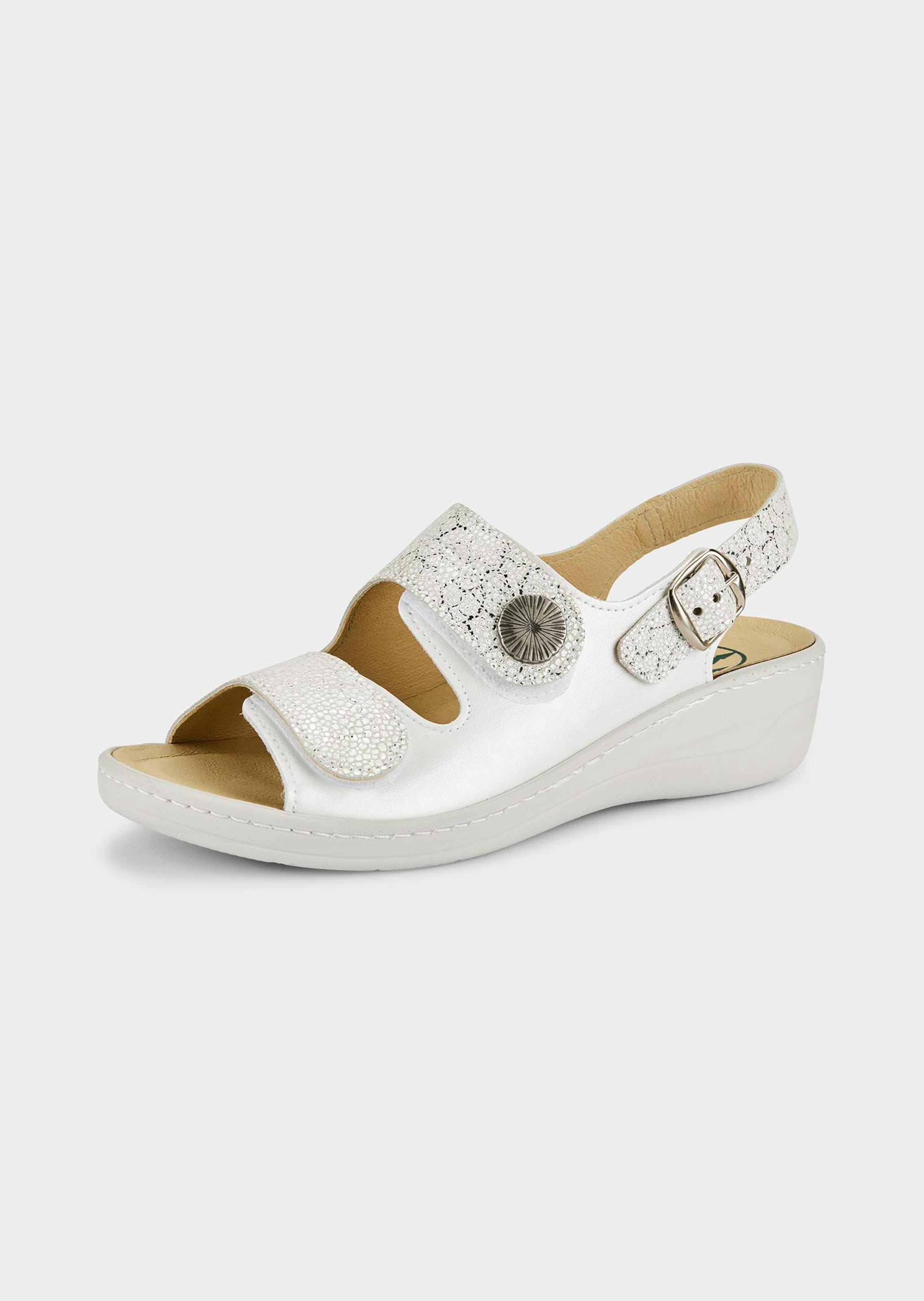 Sandalen aus Leder mit Kork-Wechselfußbett