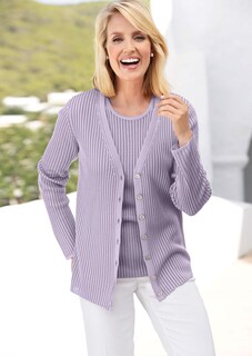 Onderhoudsarm tricot jasje met hoogwaardige ribstructuur thumbnail 7