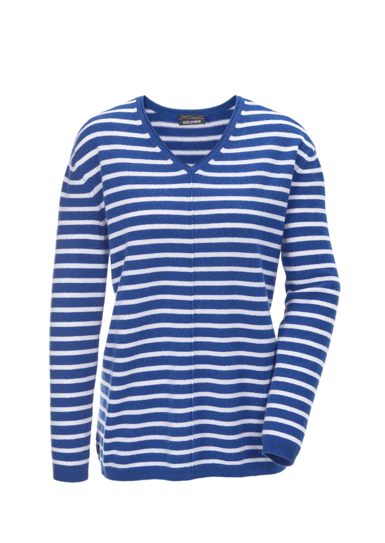 Kaschmirpullover mit V-Ausschnitt