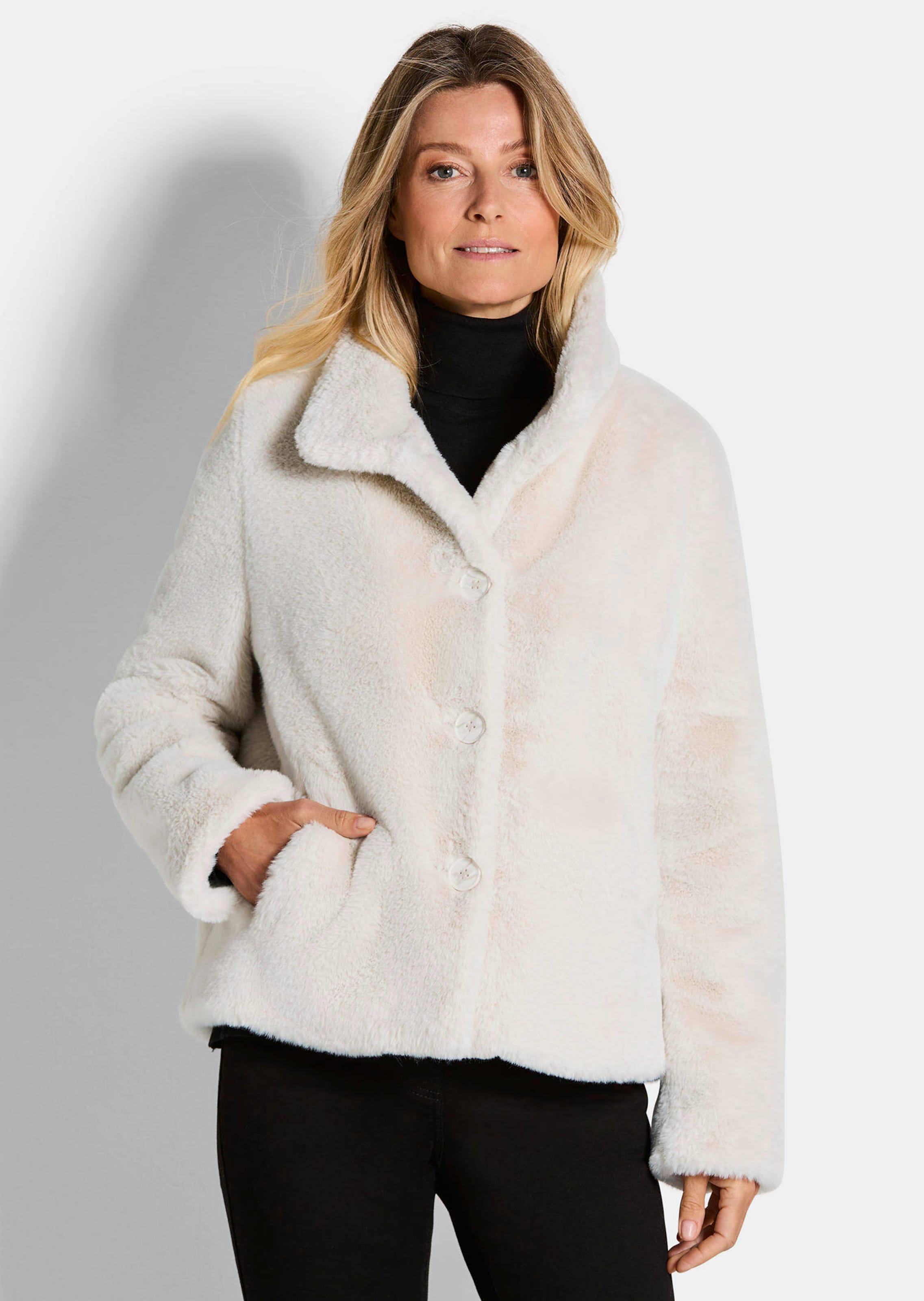 Teddyjacke mit Stehkragen
