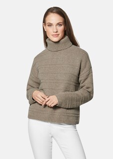 Rollkragen-Pullover mit dezenten Strickdetails thumbnail 2