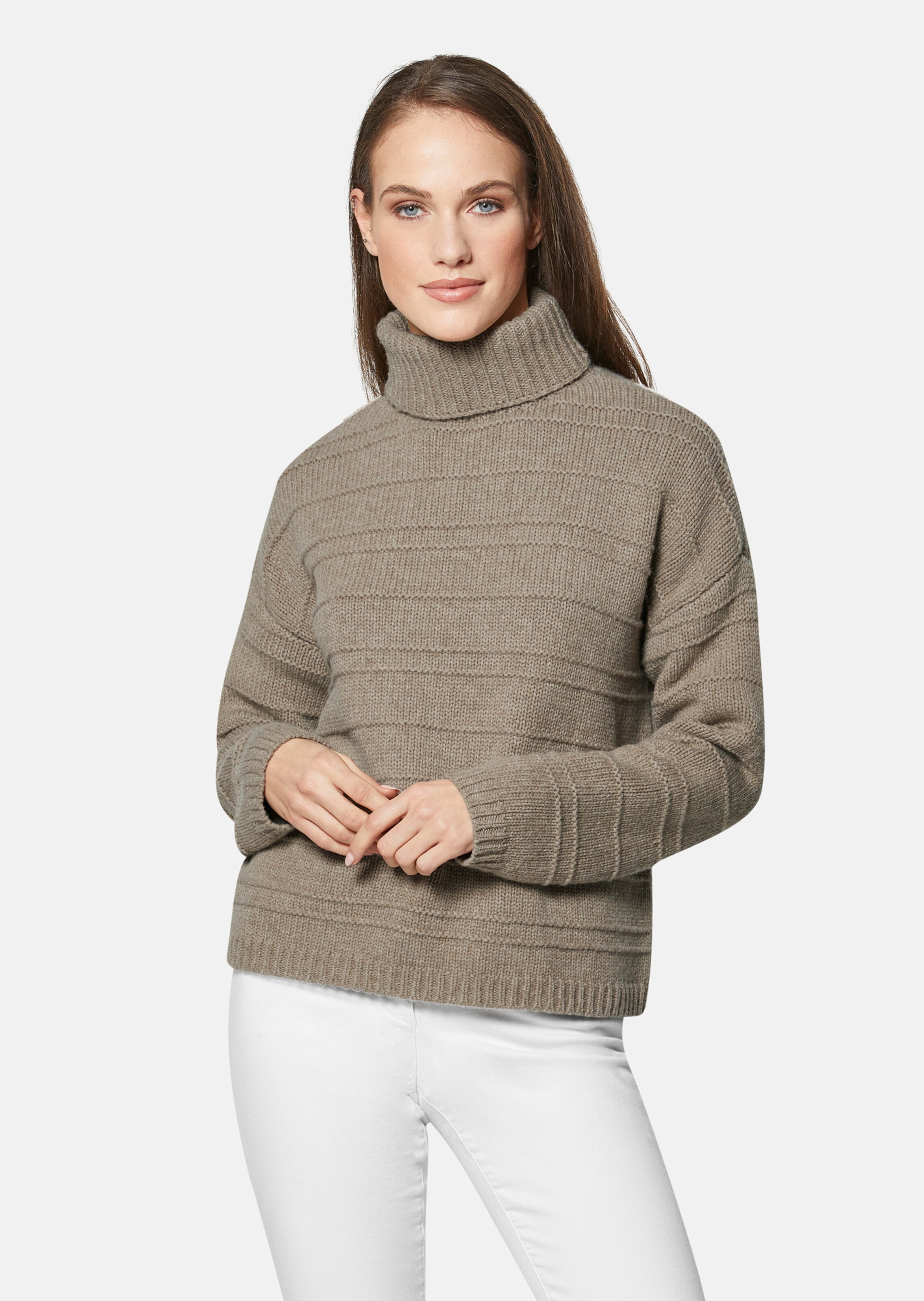 Rollkragen-Pullover mit dezenten Strickdetails thumbnail 2